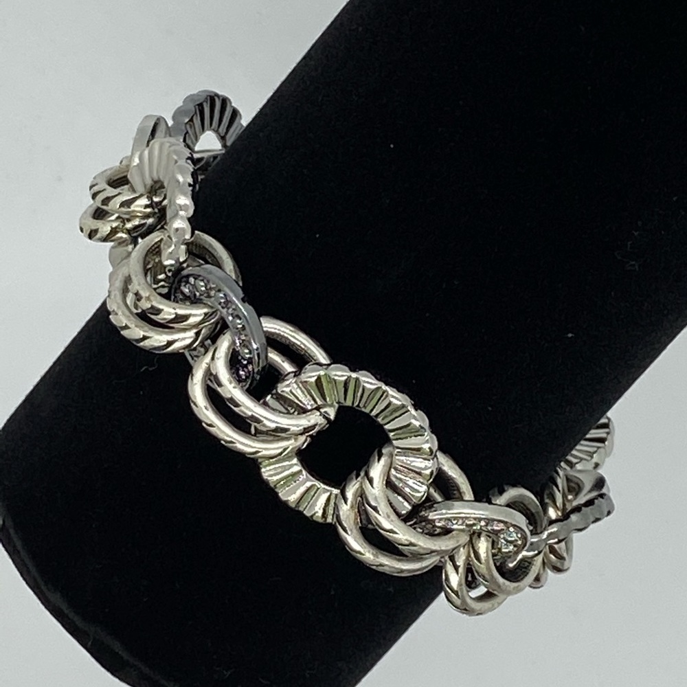 Lia Sophia Contrast multi-silver toned bracelet